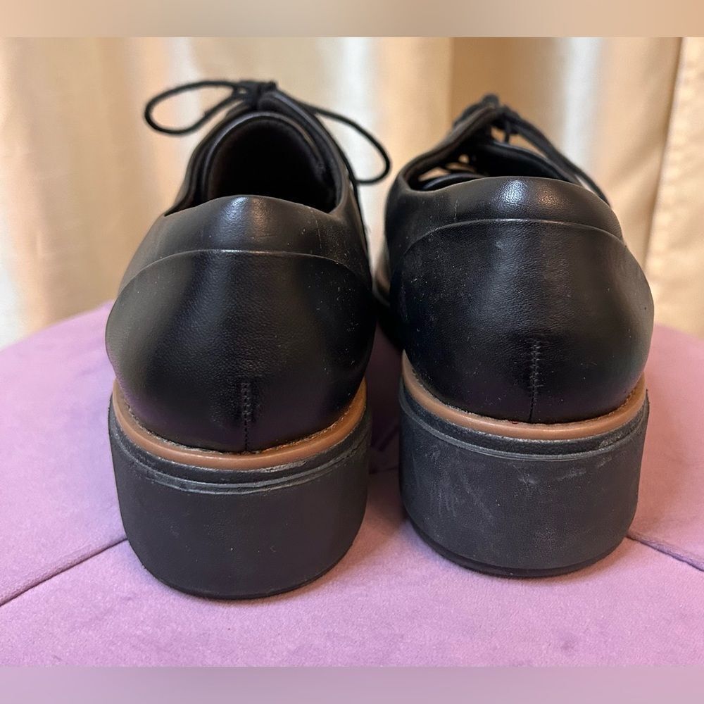 Clarks Womens Sharon Noel Black Oxfords Size 8 W EUC - Picture 6 of 9